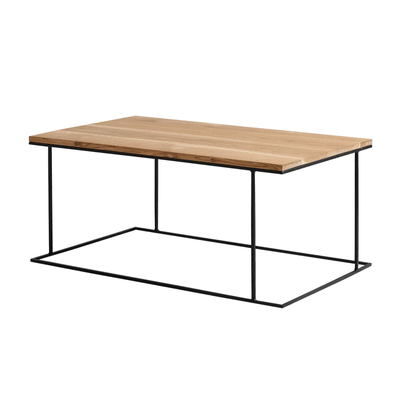 Tavolino WALT legno massello 100x100, nero