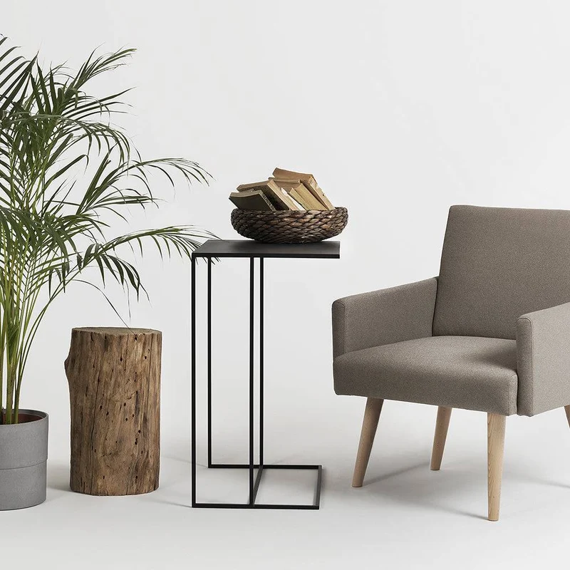Tavolino laterale SIDER METAL nero