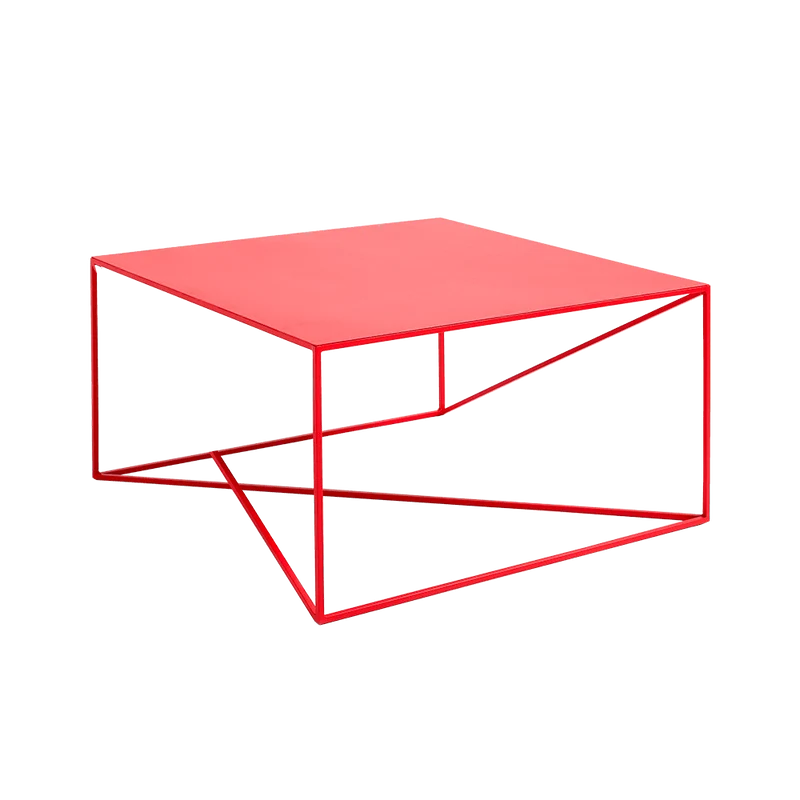Tavolino MEMO METAL 80x80 Rosso