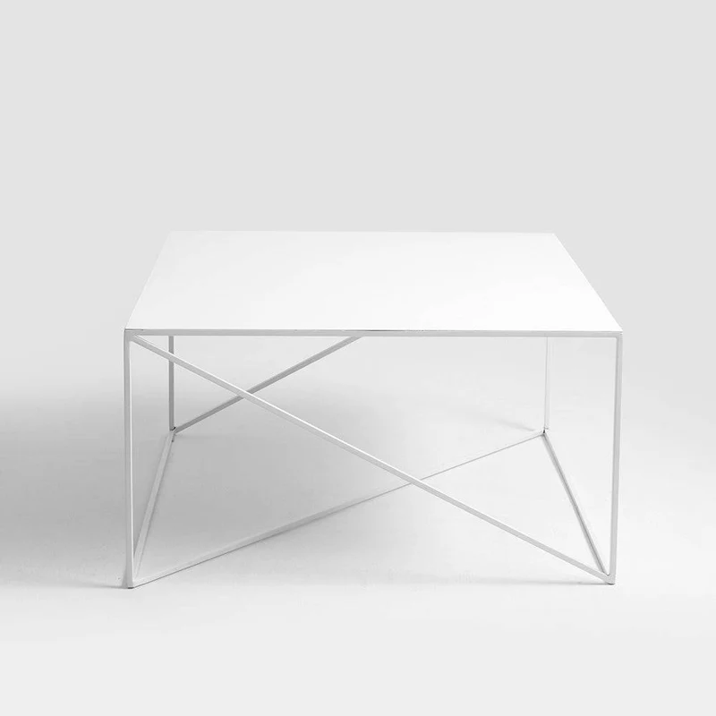 Tavolino MEMO METAL 80x80 Bianco