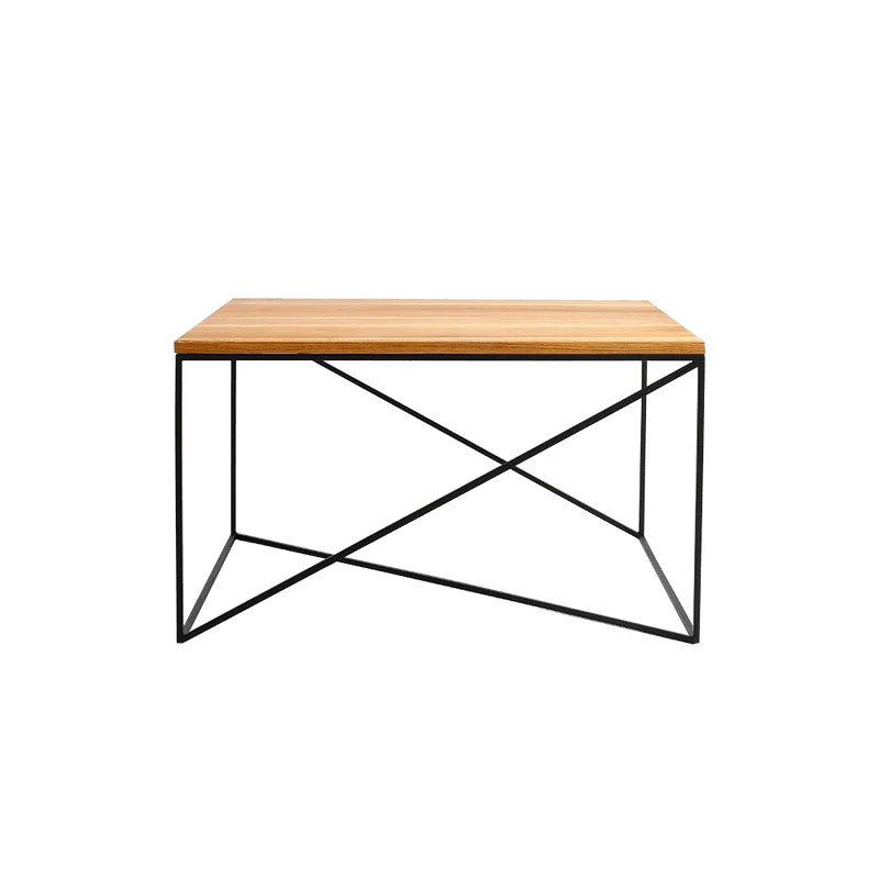 Tavolino MEMO legno massello 100x100, nero