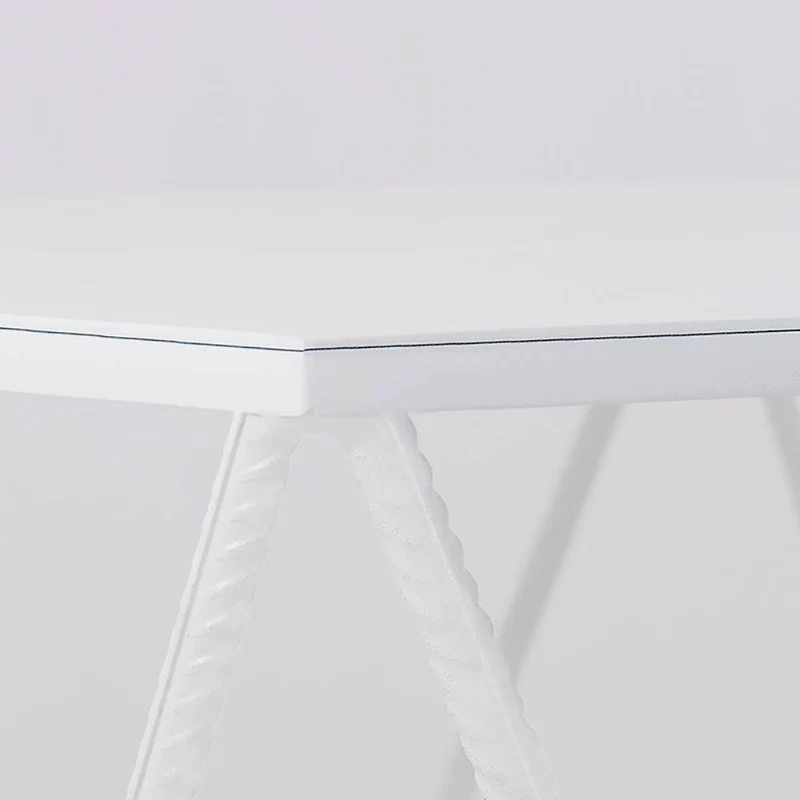 Tavolino DARYL METAL 55, bianco
