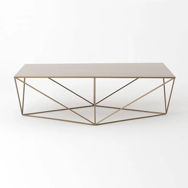 Tavolino DARYL METAL 140, oro