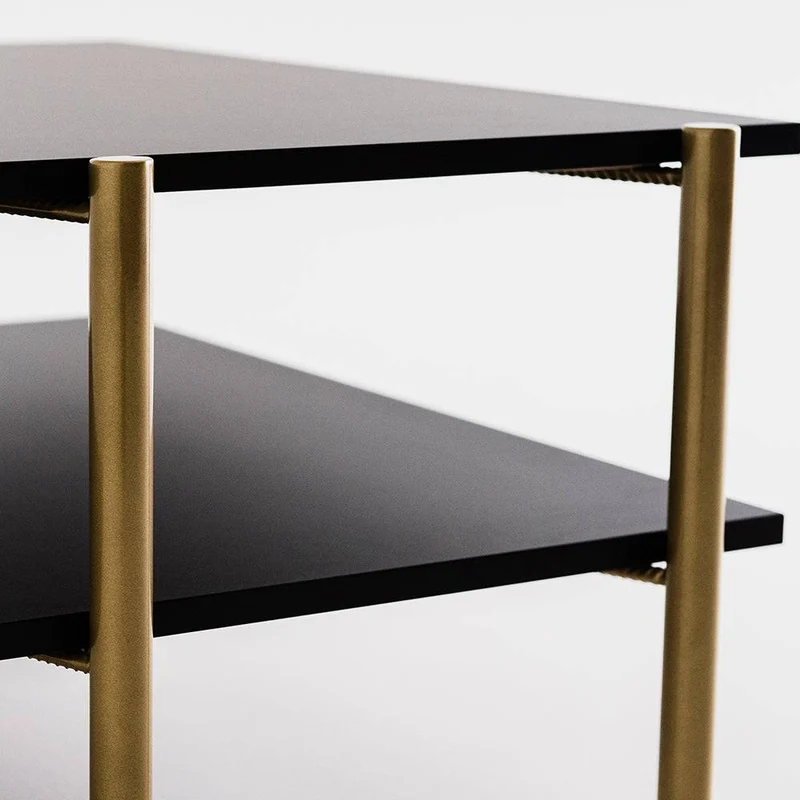 Tavolino RAVE BASIC 100x60 - nero, oro