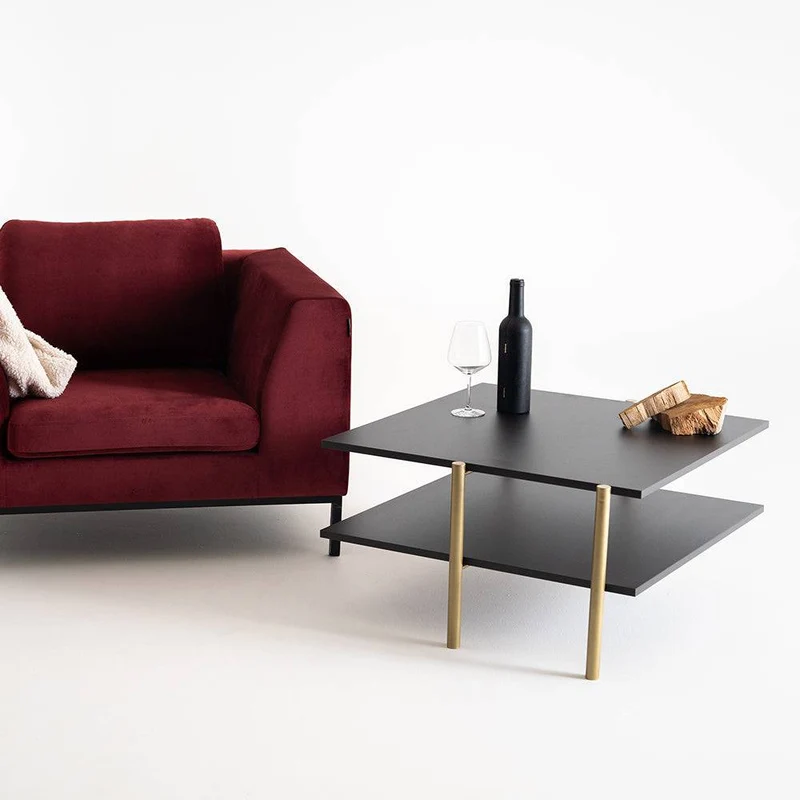 Tavolino RAVE BASIC 80 - nero, oro