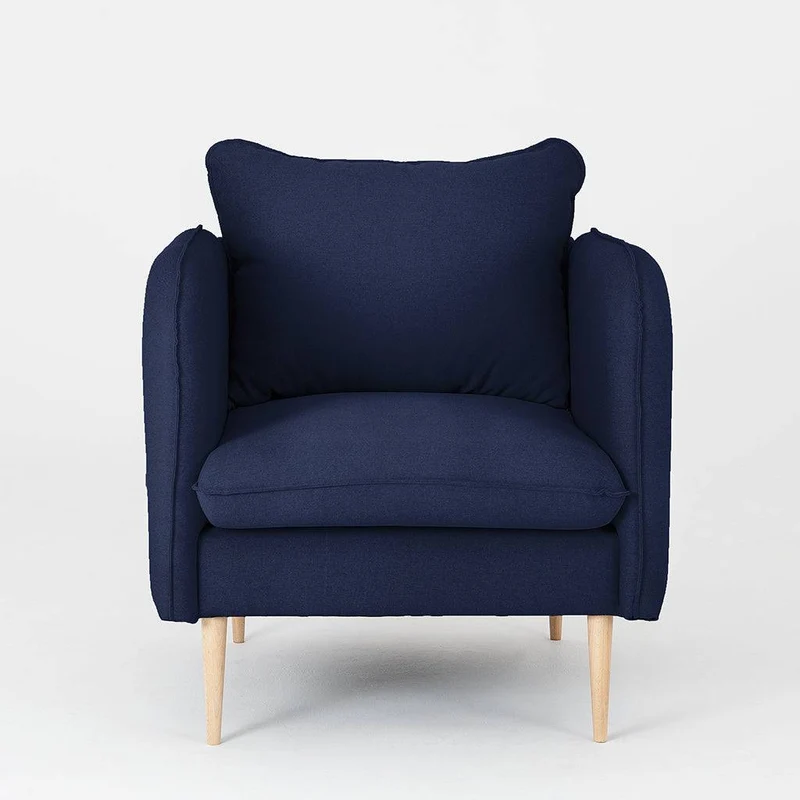 Poltrona POSH WOOD - Inchiostro, Naturale