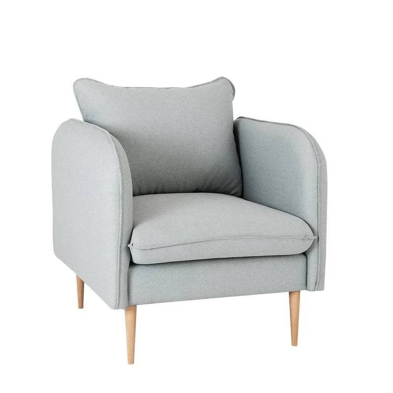Poltrona POSH WOOD - Platino, Naturale