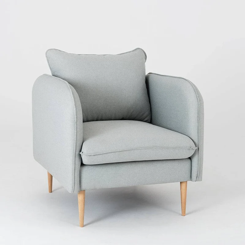 Poltrona POSH WOOD - Platino, Naturale