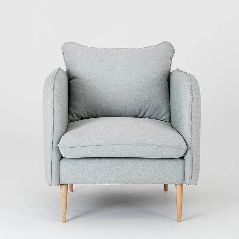Poltrona POSH WOOD - Platino, Naturale
