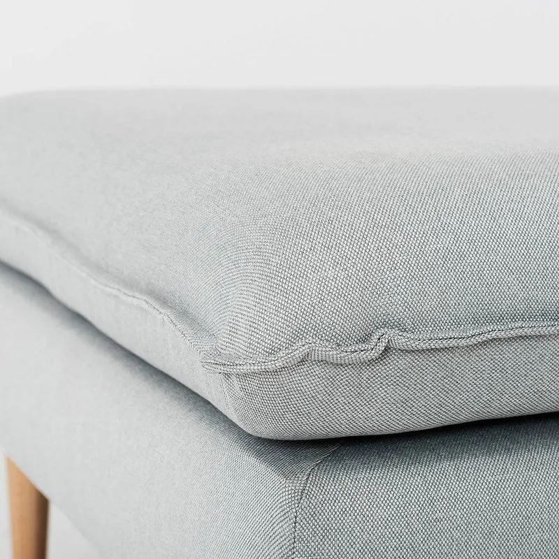 Pouf POSH WOOD - Platino, Legno Naturale