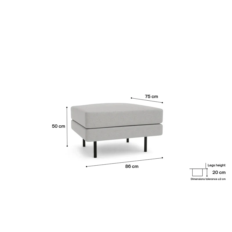 Pouf CHELSEA - Argento