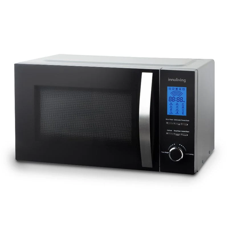 Forno Microonde Grill 23L 1000+800W Argento Nero