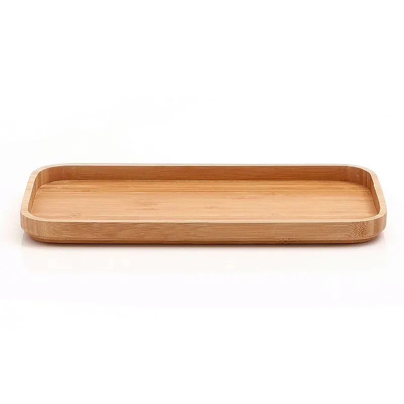 Vassoio porta oggetti 30x15 cm da appoggio da bagno in bamboo Linea Wood