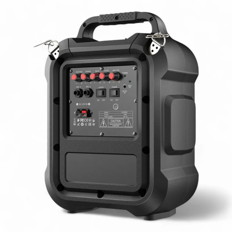 Altoparlante wireless con microfono 15W ricaricabile con bluetooth USB AUX SD LED RGB karaoke autonomia 2 ore
