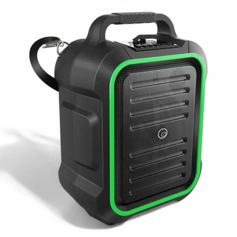 Altoparlante wireless con microfono 15W ricaricabile con bluetooth USB AUX SD LED RGB karaoke autonomia 2 ore