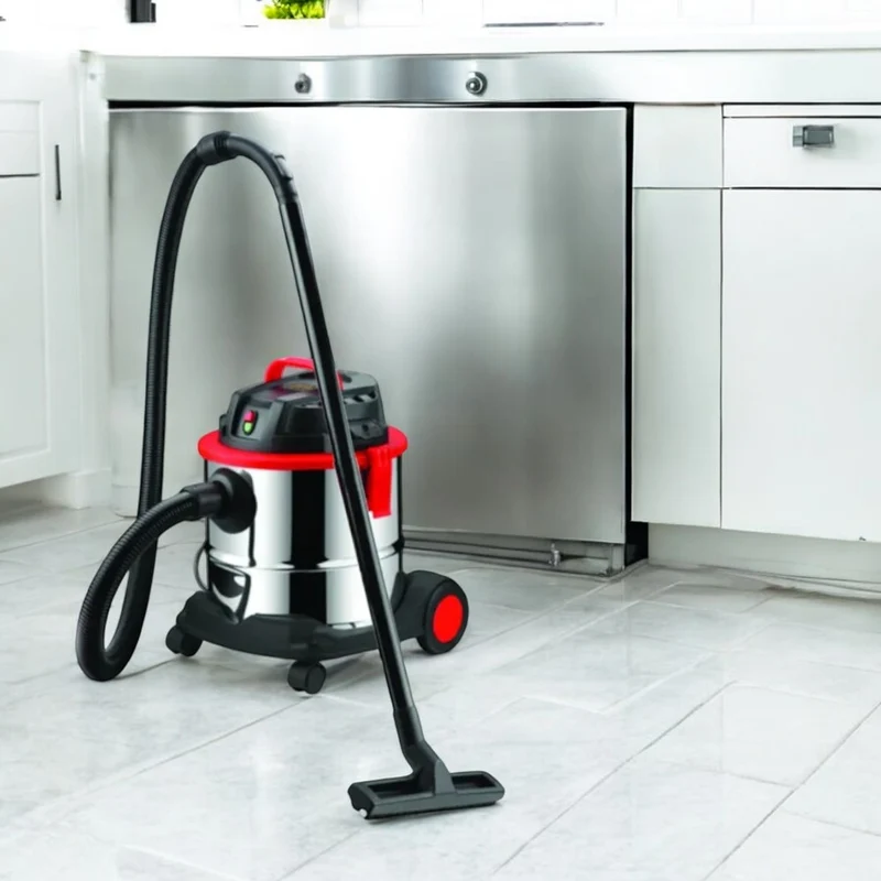 aspirapolvere solido e liquidi 1000w serbatoio acciaio inox 20lt aspirazione potente 16kpa flusso aria 40lt/sec rumorosità 85db