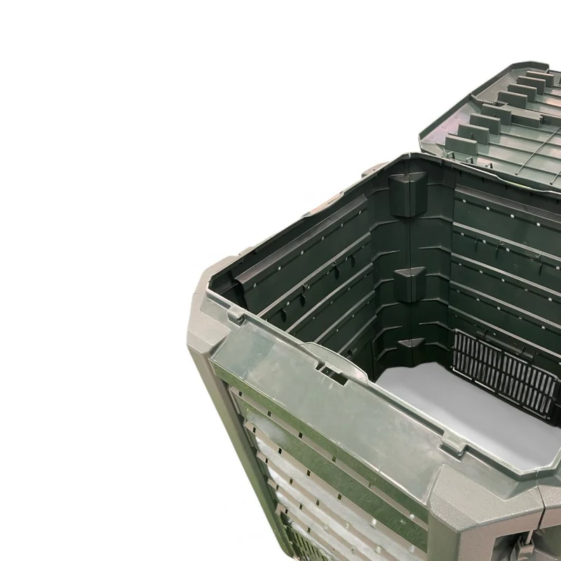 Compostiera da giardino in polipropilene verde 380 litri facile montaggio per rifiuti organici e compostaggio eco-friendly