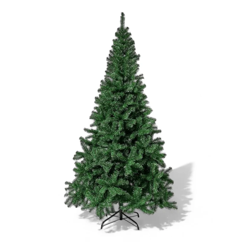 Albero di Natale verde apertura tradizionale base in plastica robusta per interni Pila
