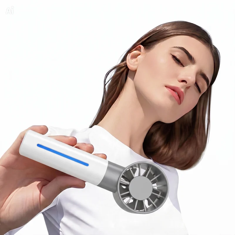(G106)Mini Ventilatore Portatile con Nebulizzatore e Umidificatore – Raffrescatore USB Ricaricabile con 5 Velocità Touch, Design Compatto e Leggero (150g) – Ideale per Ufficio, Auto, Casa e Outdoor