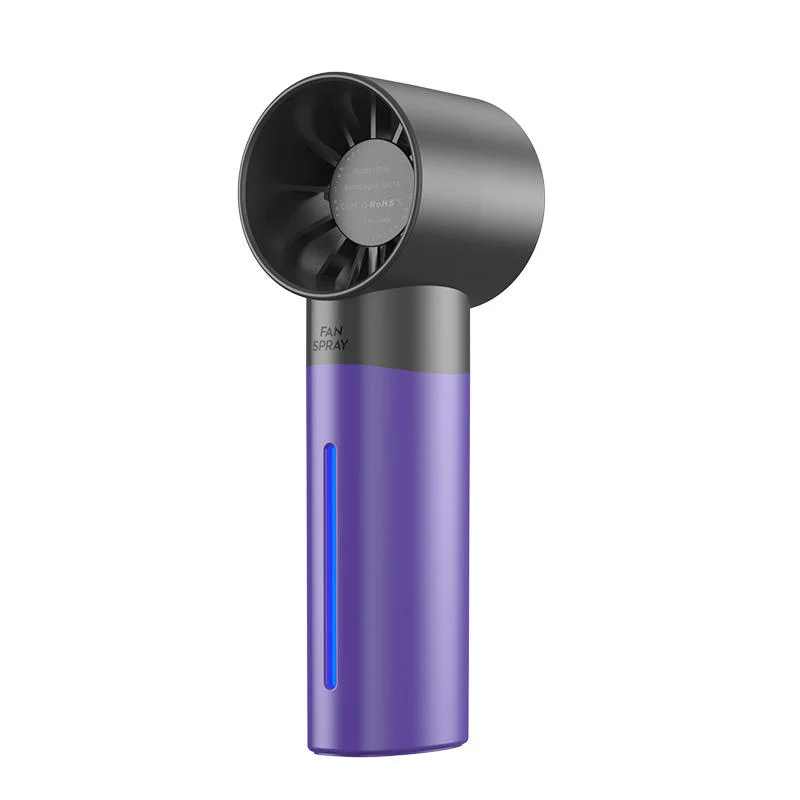 (G106)Mini Ventilatore Portatile con Nebulizzatore e Umidificatore – Raffrescatore USB Ricaricabile con 5 Velocità Touch, Design Compatto e Leggero (150g) – Ideale per Ufficio, Auto, Casa e Outdoor
