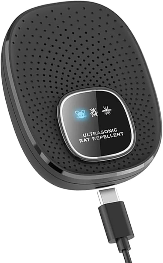 (DT-90078 nero)Repellente Ultrasonico Topi Scarafaggi e Zanzare – Dispositivo Antiparassitario Elettrico a Onde Variabili, Sicuro per Bambini e Animali, Copertura 500 mq per Casa e Ufficio, Ecologico (Nero)