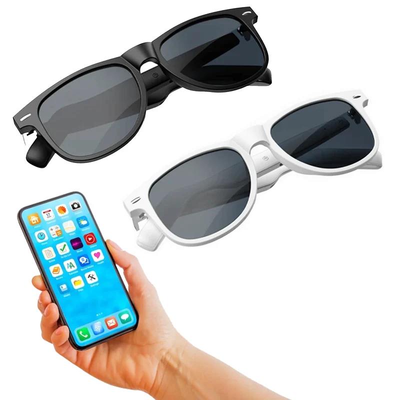 (sg-23 nero)Occhiali Smart Bluetooth Ascolta Musica e Rispondi alle Chiamate con un Design Unico Touch Control