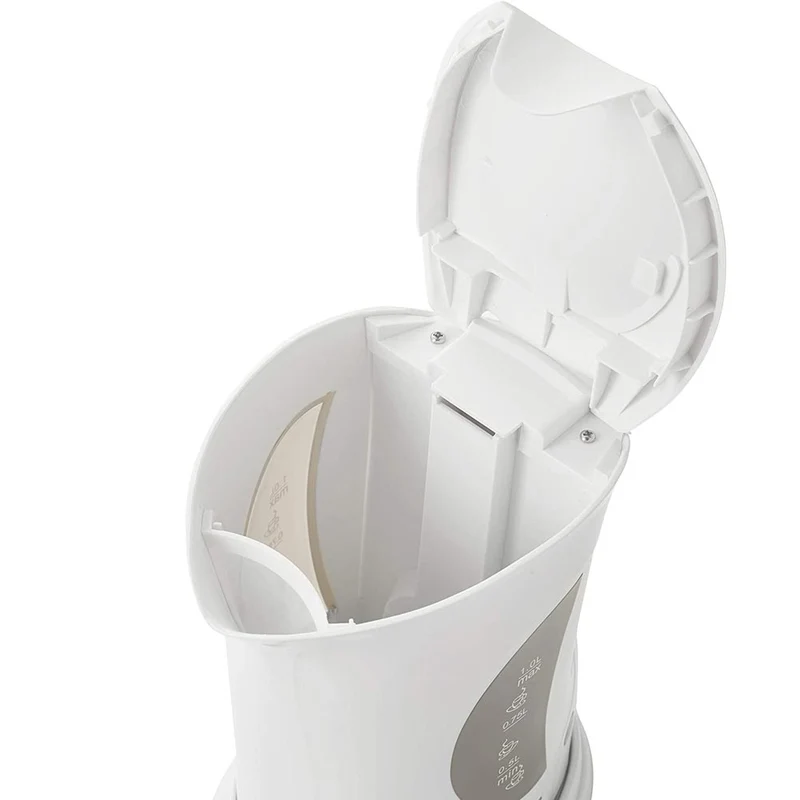 Bollitore Elettrico 1L 900W Acqua Calda Cordless LED Base Girevole Bianco