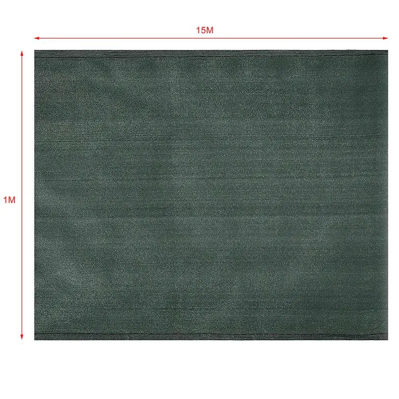 Telo Ombreggiante 1x15Mt Rete Ombra 90% Frangivento Frangivista Verde + Fascette