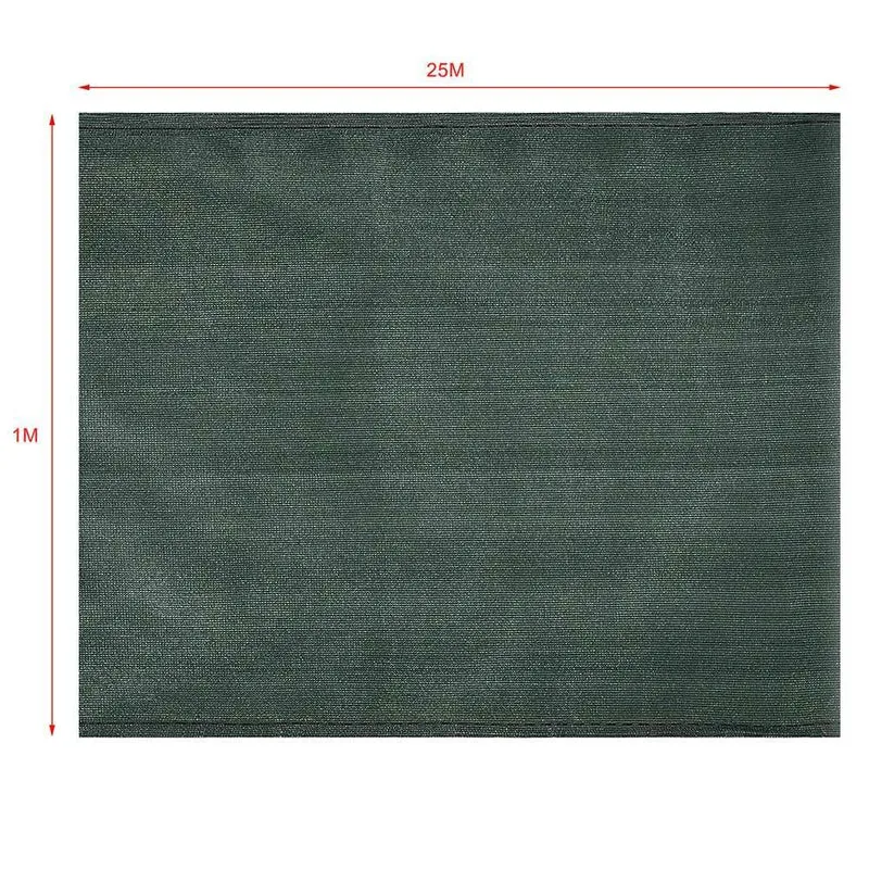 Telo Ombreggiante 1x25Mt Rete Ombra 90% Frangivento Frangivista Verde + Fascette