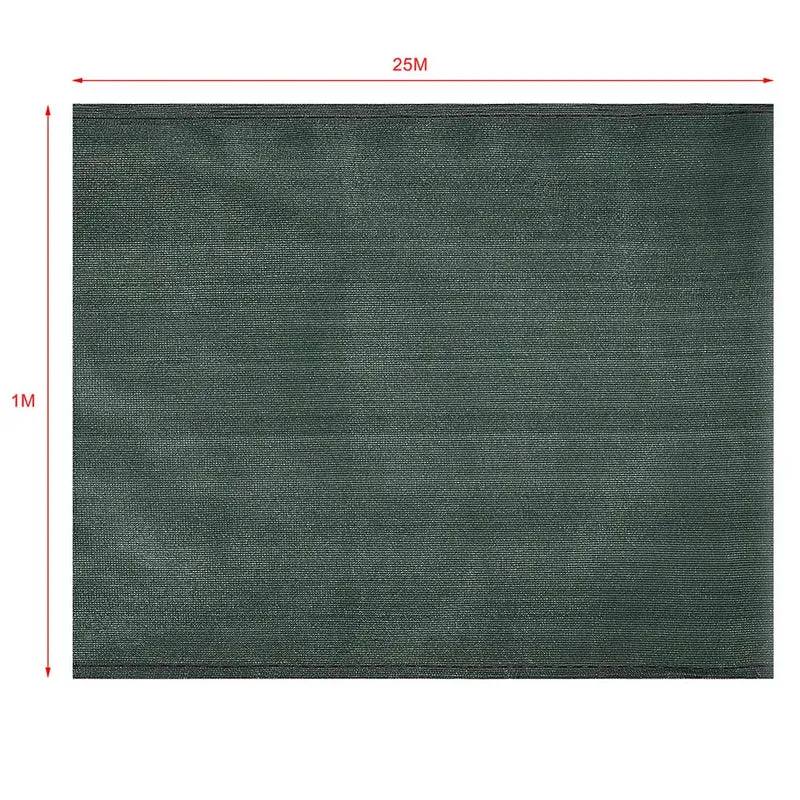Telo Ombreggiante 1x25Mt Rete Ombra 90% Frangivento Frangivista Verde + Fascette
