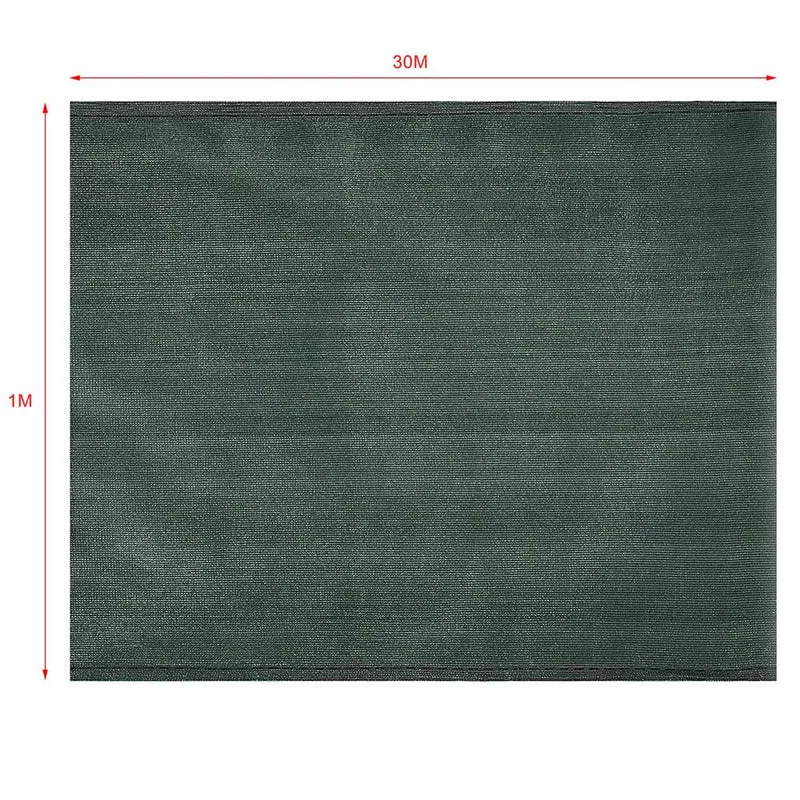 Telo Ombreggiante 1x30Mt Rete Ombra 90% Frangivento Frangivista Verde + Fascette