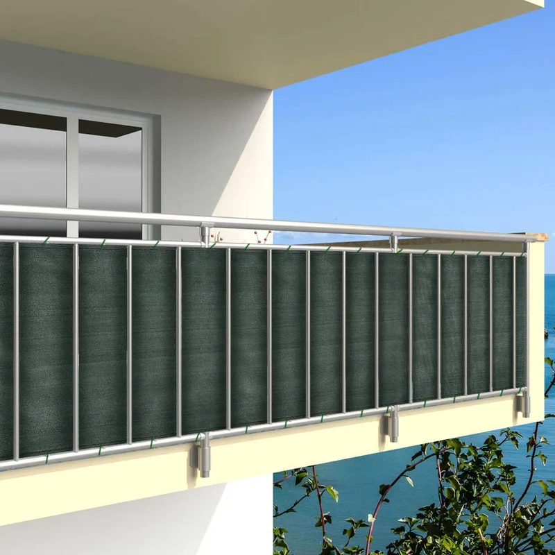 Telo Ombreggiante 1x30Mt Rete Ombra 90% Frangivento Frangivista Verde + Fascette