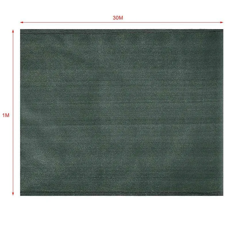 Telo Ombreggiante 1x30Mt Rete Ombra 90% Frangivento Frangivista Verde + Fascette