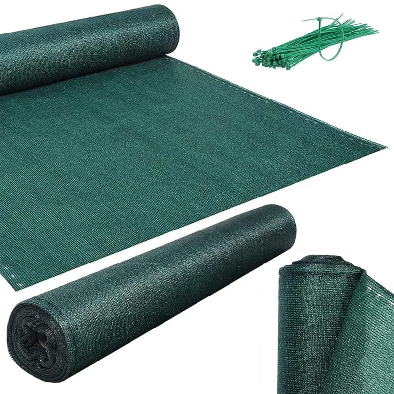 Telo Ombreggiante 2 x 25 Mt Rete Ombra 90% Frangivento Frangivista + Fascette