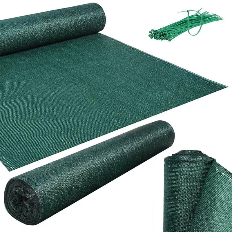 Telo Ombreggiante 2 x 25 Mt Rete Ombra 90% Frangivento Frangivista + Fascette