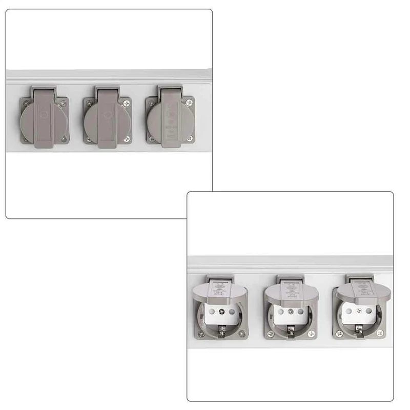 Cassetta Multipresa Elettrica Esterno da Parete 3 Prese Shucko Impermeabili IP65