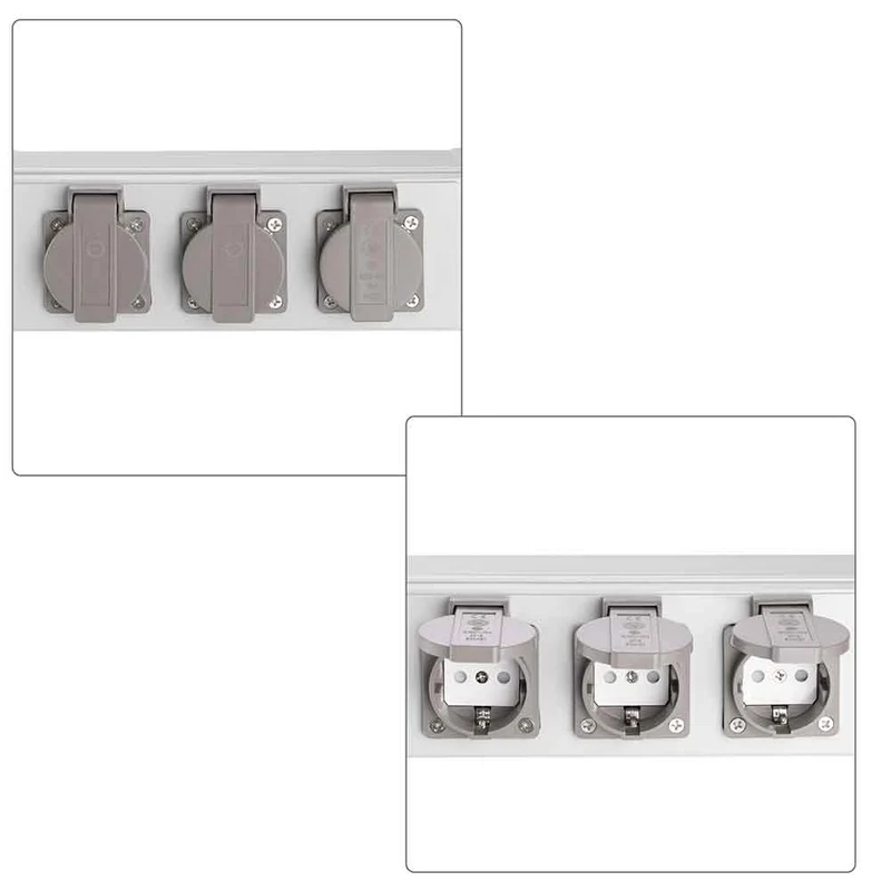 Cassetta Multipresa Elettrica Esterno da Parete 3 Prese Shucko Impermeabili IP65