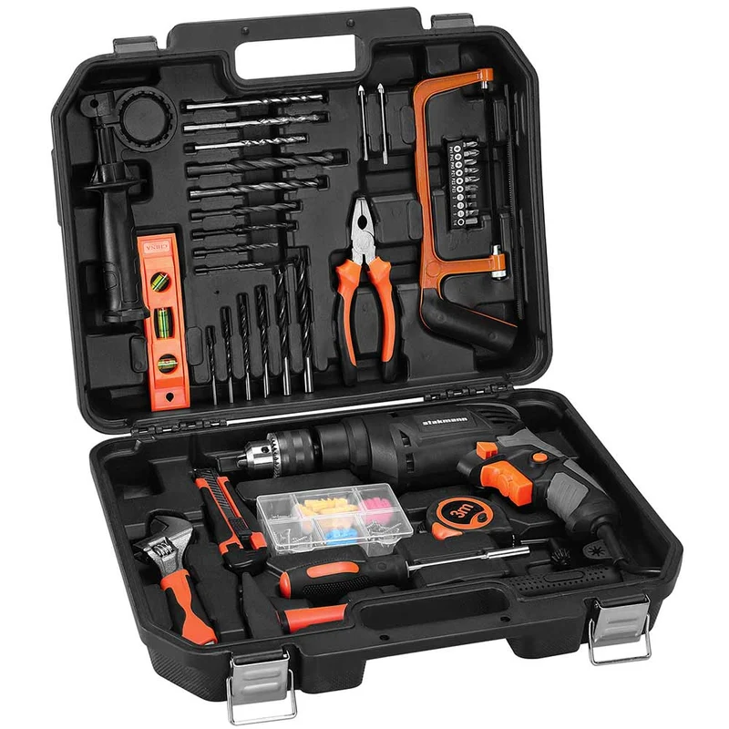 Valigetta Attrezzi 41pz con Trapano Elettrico a Percussione 710W 3000rpm 13mm