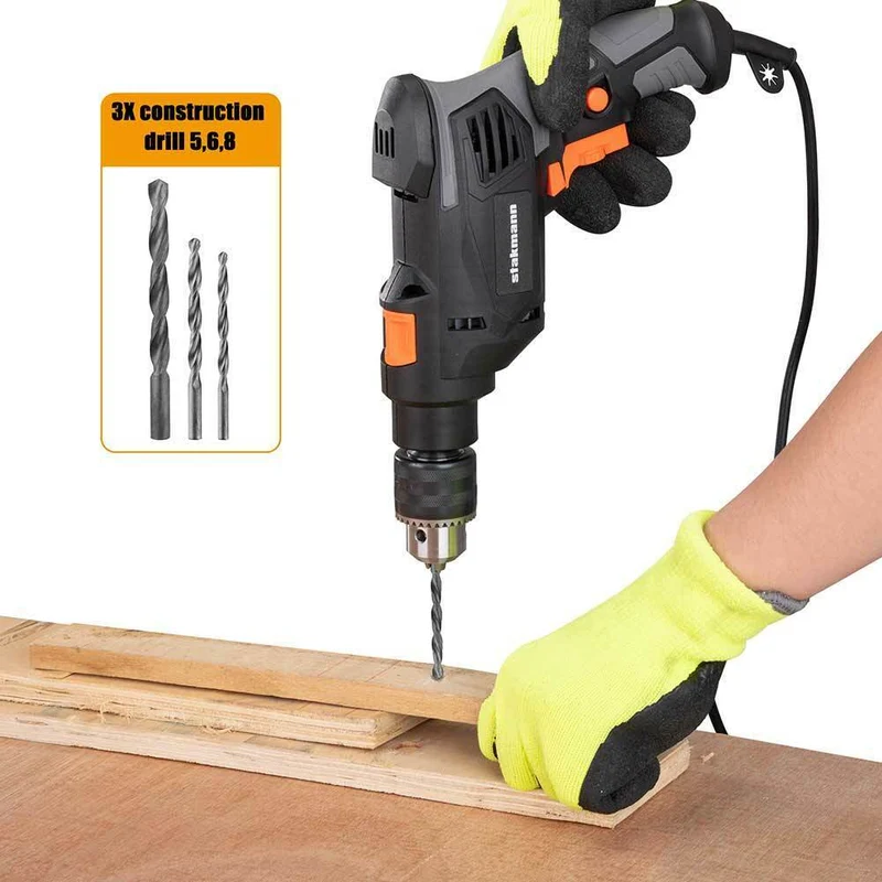 Valigetta Attrezzi 35pz con Trapano Elettrico a Percussione 710W 3000rpm 13mm