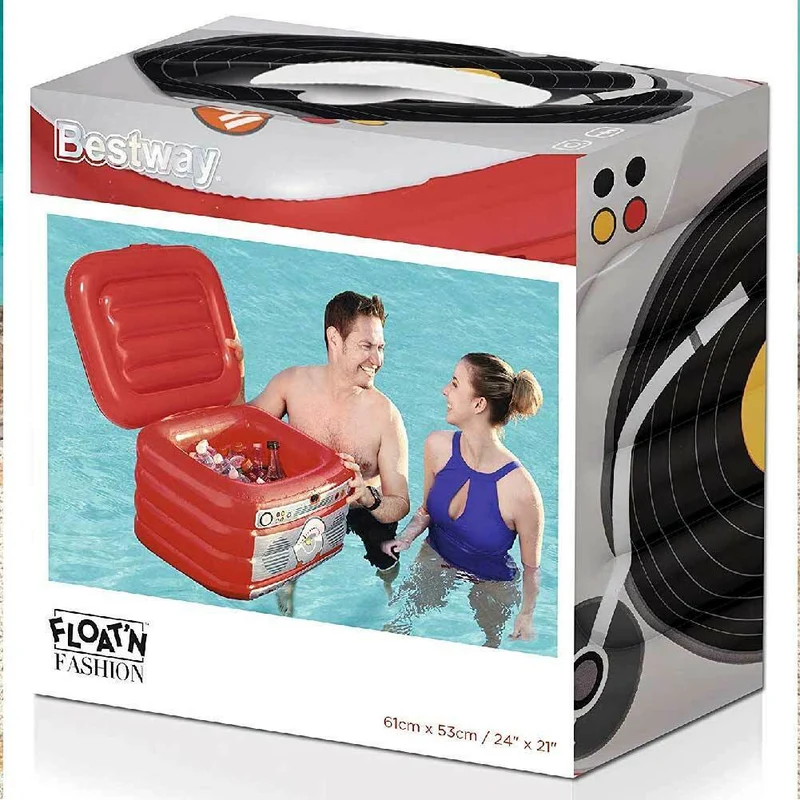 Borsa Frigo Gonfiabile In PVC Turnatable 61x53cm Bestway Mare Piscina Party