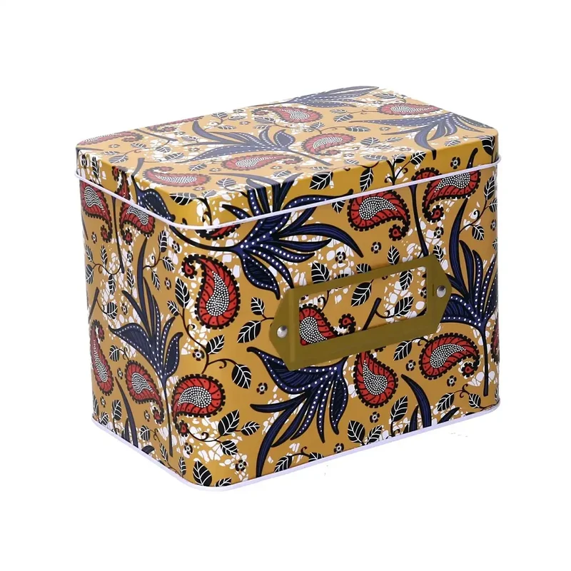 Scatola Metallo Oro Rettangolare 15,8x10,8x12,7 Cm