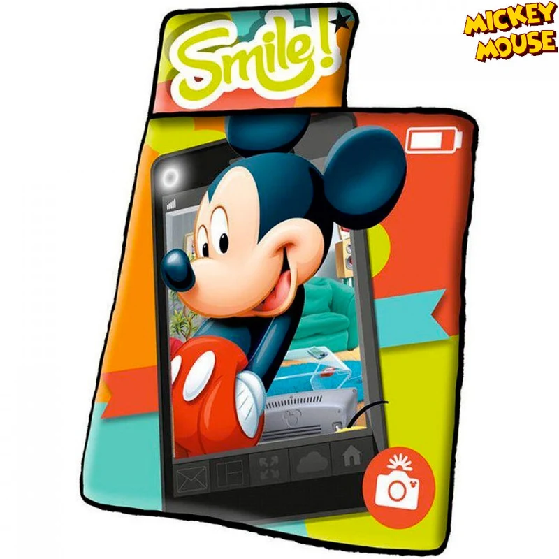 Mickey Mouse Tappetino Letto con Imbottitura + Coperta e Cuscino Campeggio Bimbi