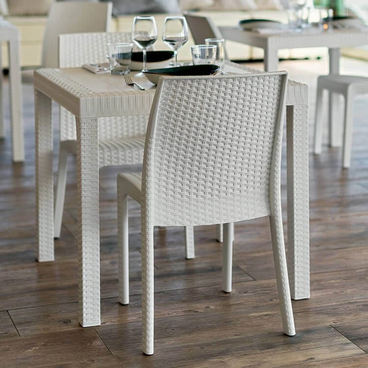 Tavolo da Giardino Quadrato in wicker cm 80x80 - WADE