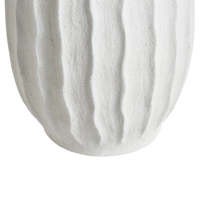 Portavaso Bianco in Cemento e Fibra di Vetro 35 x 49 cm per Interni ed Esterni