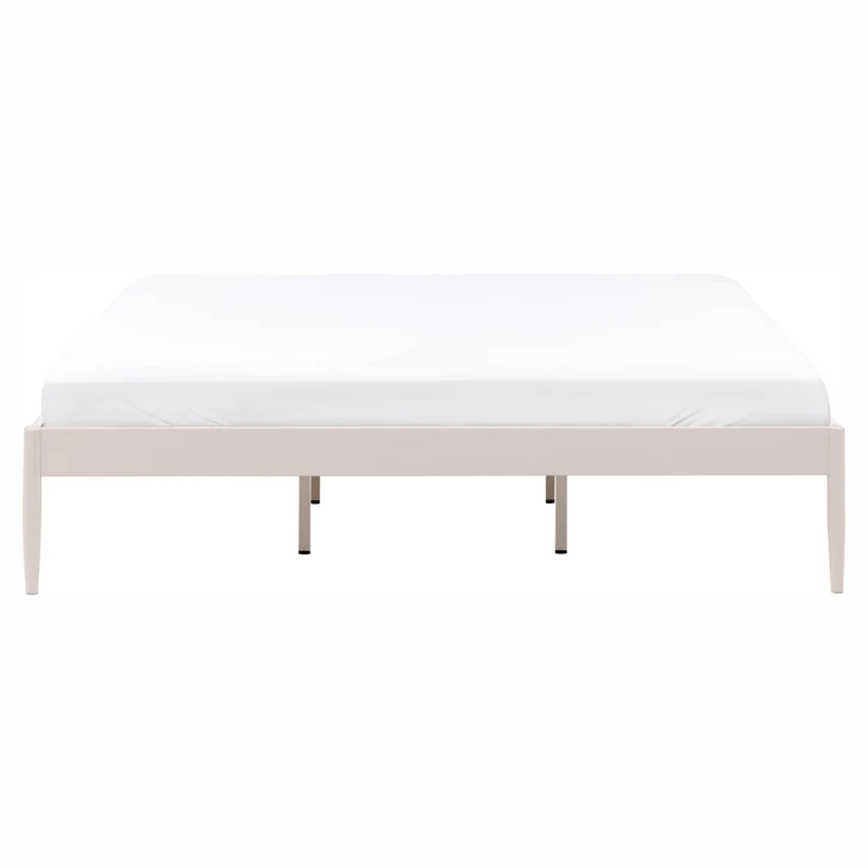 Letto matrimoniale con rete a doghe in metallo nero 180 x 200 cm stile moderno industriale