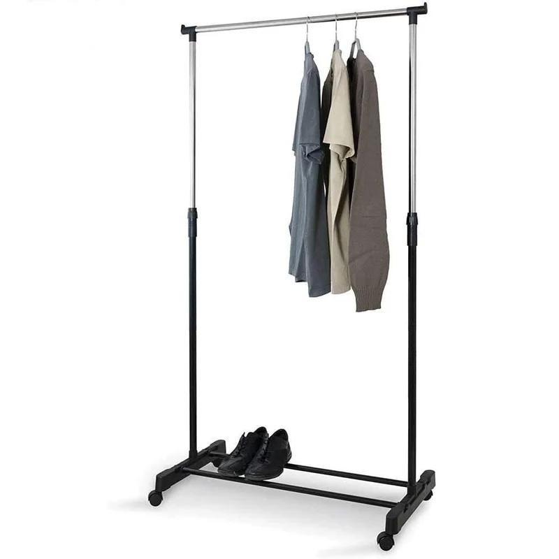 Stand Appendiabiti Singolo Attaccapanni Allungabile Telescopico 78x41x91cm