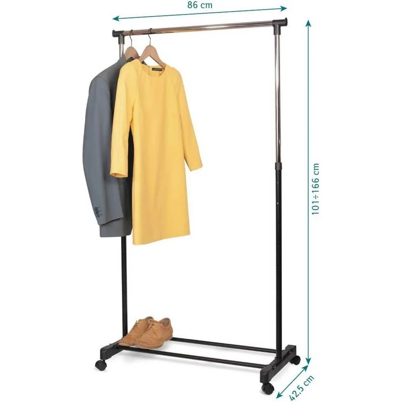Stand Appendiabiti Singolo Attaccapanni Allungabile Telescopico 78x41x91cm
