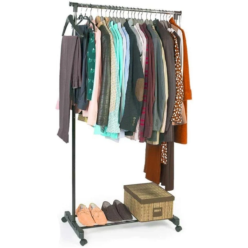 Stand Appendiabiti Singolo Attaccapanni Allungabile Telescopico 78x41x91cm