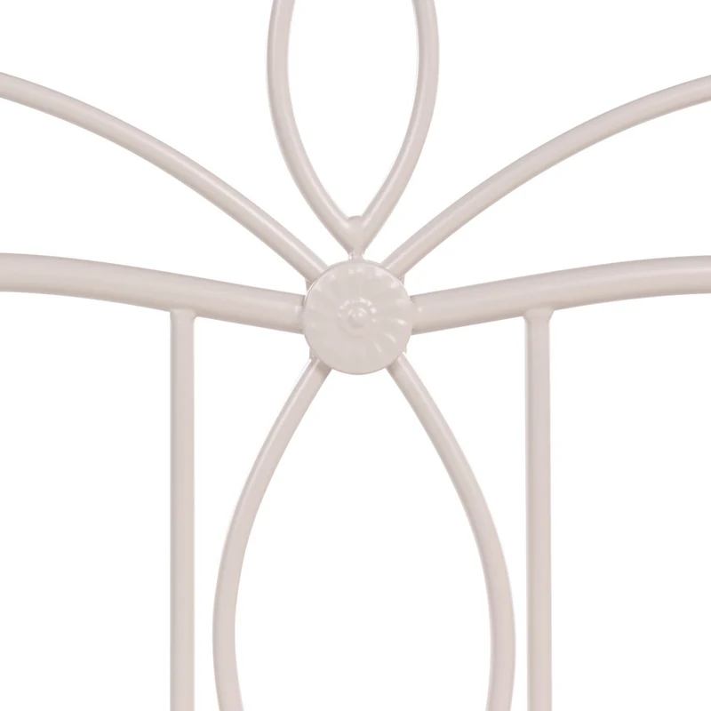 Struttura Letto in Metallo beige chiaro con Doghe Design Vintage 180 x 200 cm