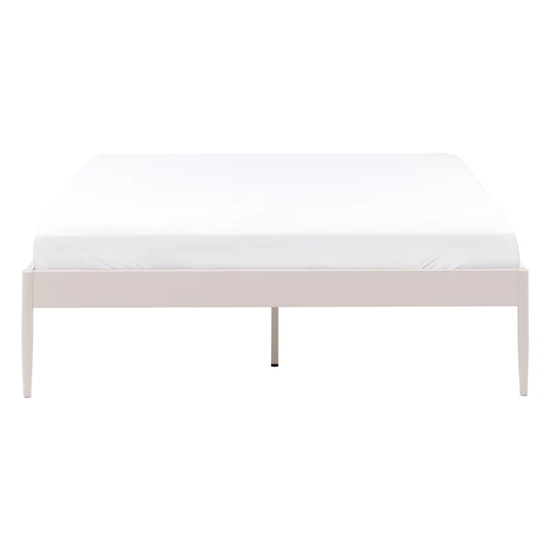 Letto matrimoniale con rete a doghe in metallo nero 140 x 200 cm stile moderno industriale